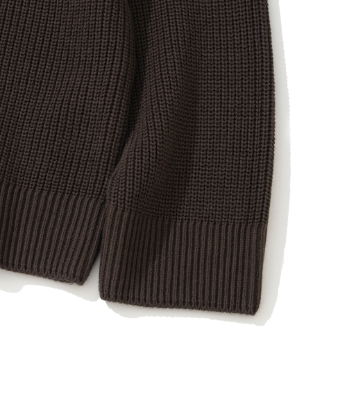 KNITTED(ニッティド)の「コットンヘンリーネックワッフルニット ブラウン(ニット/セーター・レディース・その他・MEDIUM/LARGE/X-LARGE)」の4枚目の写真
