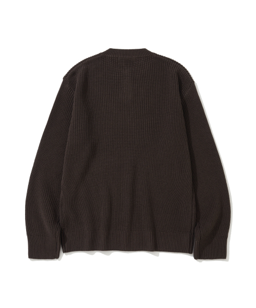KNITTED(ニッティド)の「コットンヘンリーネックワッフルニット ブラウン(ニット/セーター・レディース・その他・MEDIUM/LARGE/X-LARGE)」の6枚目の写真