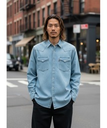 【LEVI'S/リーバイス】【王道ウエスタン】デニム ウエスタンシャツ スナップボタン 長袖 インディゴブルー