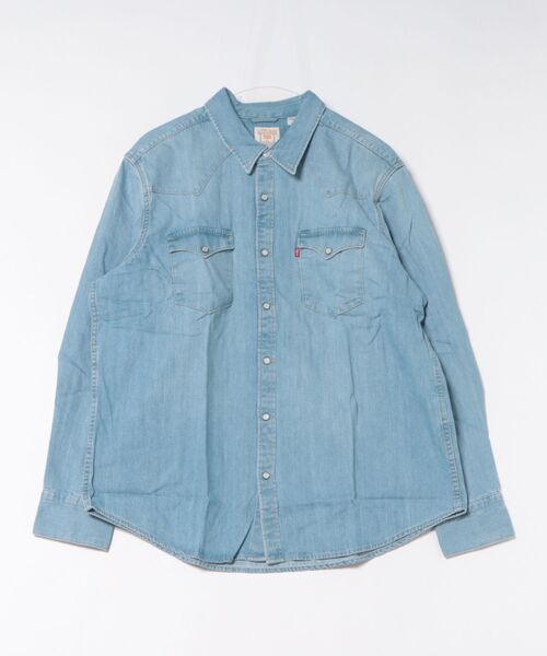Levi's(リーバイス)の「【LEVI'S/リーバイス】【王道ウエスタン】デニム ウエスタンシャツ スナップボタン 長袖 インディゴブルー(シャツ/ブラウス・メンズ・サックスブルー/ワンウォッシュ/ブルー系その他・MEDIUM/LARGE/X-LARGE)」の5枚目の写真