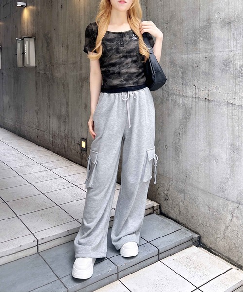 INGNI(イング)の「ムラ染めヘンリーネックレイヤード胸ロゴトップス(Tシャツ/カットソー・レディース・ブラウン/ブラック/オフホワイト・M)」の17枚目の写真