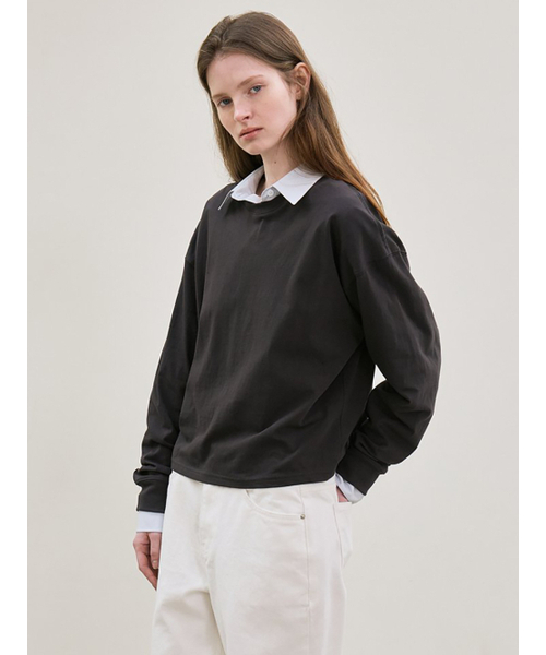 le（ル）の「comfort sweat shirt (charcoal)（スウェット・レディース・その他・FREE）」の2枚目の写真