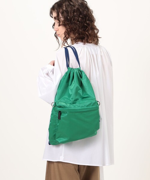 NOMADIS(ノマディス)の「NOMADIS LATT ナップサック バッグ(バックパック/リュック・レディース・ブラック/グリーン・FREE)」の3枚目の写真