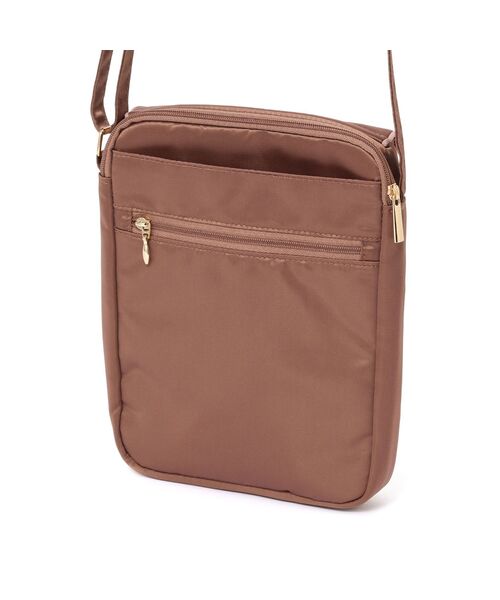 Francfranc（フランフラン）の「バイカラーサテン トラベルサコッシュ ピンク×ブラウン（トートバッグ・レディース・ピンク・FREE）」の6枚目の写真