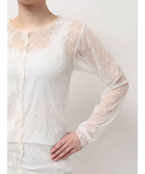 merry jenny（メリージェニー）の「シアーレースコンビTOPS（Tシャツ/カットソー・レディース・オフホワイト/アイボリー・FREE）」の5枚目の写真