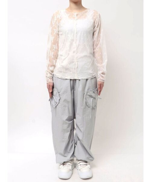 merry jenny（メリージェニー）の「シアーレースコンビTOPS（Tシャツ/カットソー・レディース・オフホワイト/アイボリー・FREE）」の8枚目の写真