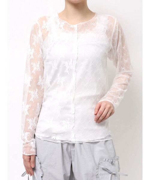 merry jenny（メリージェニー）の「シアーレースコンビTOPS（Tシャツ/カットソー・レディース・オフホワイト/アイボリー・FREE）」の20枚目の写真