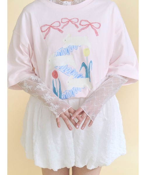merry jenny(メリージェニー)の「シアーレースコンビTOPS(Tシャツ/カットソー・レディース・オフホワイト/アイボリー・FREE)」の12枚目の写真