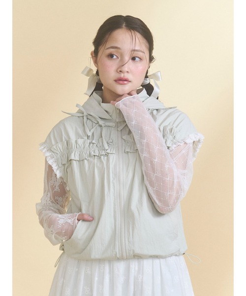 merry jenny(メリージェニー)の「シアーレースコンビTOPS(Tシャツ/カットソー・レディース・オフホワイト/アイボリー・FREE)」の16枚目の写真