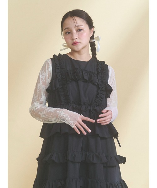 merry jenny（メリージェニー）の「シアーレースコンビTOPS（Tシャツ/カットソー・レディース・オフホワイト/アイボリー・FREE）」の15枚目の写真