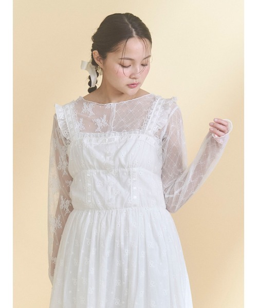 merry jenny（メリージェニー）の「シアーレースコンビTOPS（Tシャツ/カットソー・レディース・オフホワイト/アイボリー・FREE）」の18枚目の写真