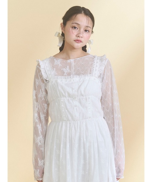 merry jenny（メリージェニー）の「シアーレースコンビTOPS（Tシャツ/カットソー・レディース・オフホワイト/アイボリー・FREE）」の17枚目の写真