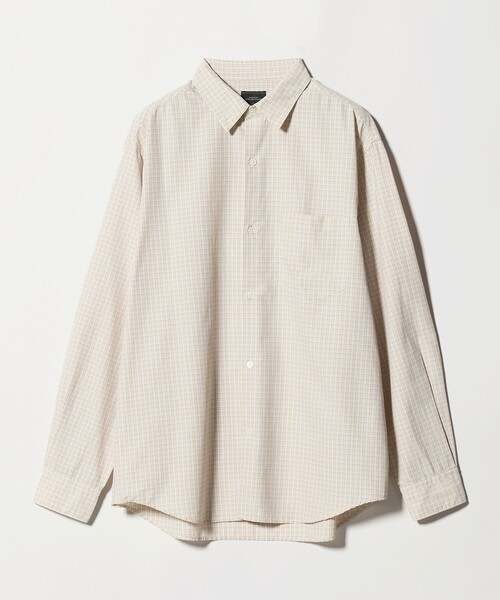 green label relaxing（グリーンレーベルリラクシング）の「ナイロン コットン チェック ジャストルーズ 長袖 シャツ（シャツ/ブラウス・メンズ・クリーム/グレー系/パープル・M/XL/S/L）」の20枚目の写真