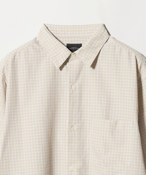 green label relaxing（グリーンレーベルリラクシング）の「ナイロン コットン チェック ジャストルーズ 長袖 シャツ（シャツ/ブラウス・メンズ・クリーム/グレー系/パープル・M/XL/S/L）」の21枚目の写真