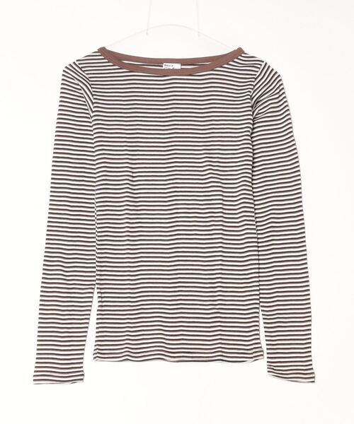 MILLER(ミラー)の「Robert P. Miller / パネルリブ B/N長袖 / 858C(Tシャツ/カットソー・レディース・ブラウン系その他/ブルー系その他/チャコールグレー/グレー・FREE)」の5枚目の写真
