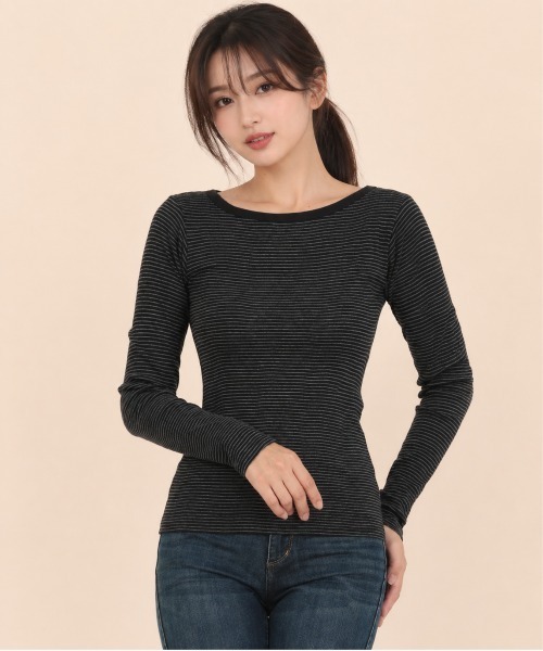 MILLER(ミラー)の「Robert P. Miller / パネルリブ B/N長袖 / 858C(Tシャツ/カットソー・レディース・ブラウン系その他/ブルー系その他/チャコールグレー/グレー・FREE)」の6枚目の写真