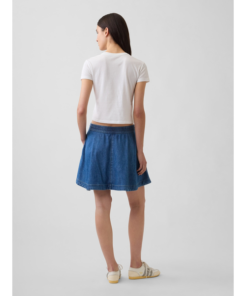 GAP（ギャップ）の「ウルトラソフトデニム ミニサークルスカート（デニムスカート・レディース・インディゴブルー・XXS/L/M/S/XS）」の4枚目の写真