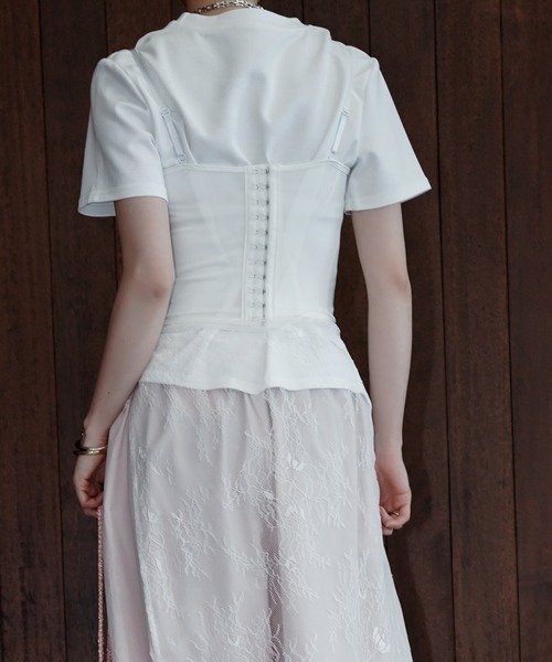 chuclla(チュクラ)の「アシンメトリードレープトップス chw26s210(Tシャツ/カットソー・レディース・ブラック/ホワイト・FREE)」の12枚目の写真