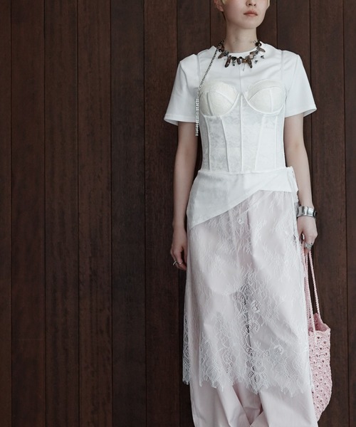 chuclla(チュクラ)の「アシンメトリードレープトップス chw26s210(Tシャツ/カットソー・レディース・ブラック/ホワイト・FREE)」の13枚目の写真