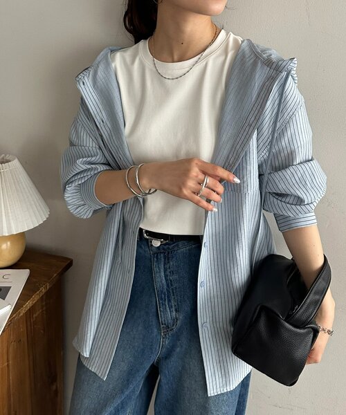 DISCOAT(ディスコート)の「【接触冷感/汗染み防止】コンパクトTシャツ(Tシャツ/カットソー・レディース・グレー系その他/ブラック/ブラウン/ピンク/オフホワイト・LARGE/MEDIUM)」の10枚目の写真