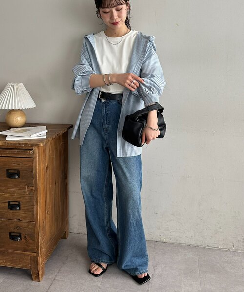 DISCOAT(ディスコート)の「【接触冷感/汗染み防止】コンパクトTシャツ(Tシャツ/カットソー・レディース・グレー系その他/ブラック/ブラウン/ピンク/オフホワイト・LARGE/MEDIUM)」の12枚目の写真
