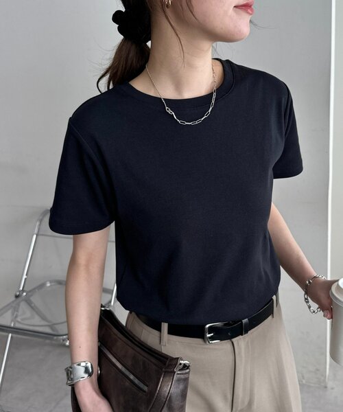 DISCOAT(ディスコート)の「【接触冷感/汗染み防止】コンパクトTシャツ(Tシャツ/カットソー・レディース・グレー系その他/ブラック/ブラウン/ピンク/オフホワイト・LARGE/MEDIUM)」の17枚目の写真