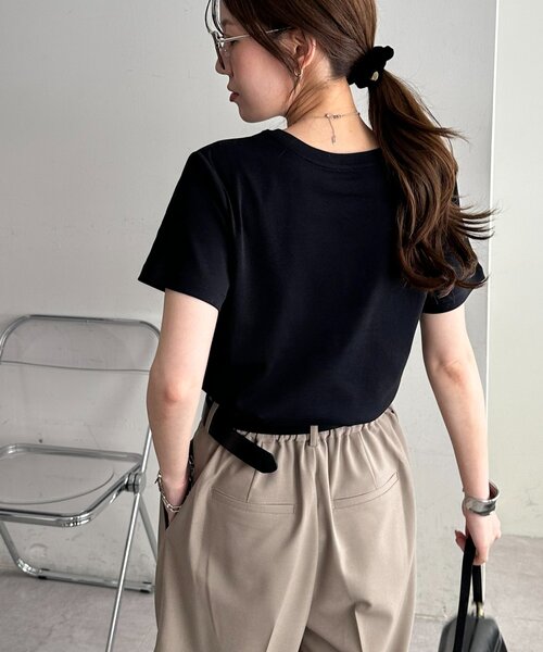 DISCOAT(ディスコート)の「【接触冷感/汗染み防止】コンパクトTシャツ(Tシャツ/カットソー・レディース・グレー系その他/ブラック/ブラウン/ピンク/オフホワイト・LARGE/MEDIUM)」の18枚目の写真