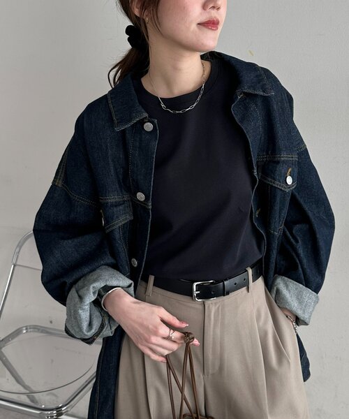 DISCOAT(ディスコート)の「【接触冷感/汗染み防止】コンパクトTシャツ(Tシャツ/カットソー・レディース・グレー系その他/ブラック/ブラウン/ピンク/オフホワイト・LARGE/MEDIUM)」の21枚目の写真