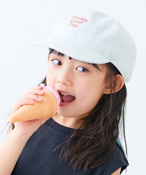 devirock(デビロック)の「気化熱のチカラでひんやり 日よけ付きキャップ(キャップ・キッズ・ネイビー/ベージュ/ブラック/グリーン系・52/54/56/58)」の1枚目の写真