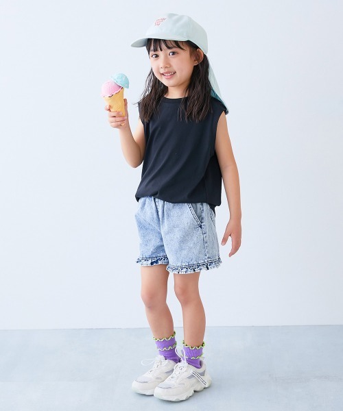 devirock(デビロック)の「気化熱のチカラでひんやり 日よけ付きキャップ(キャップ・キッズ・ネイビー/ベージュ/ブラック/グリーン系・52/54/56/58)」の13枚目の写真