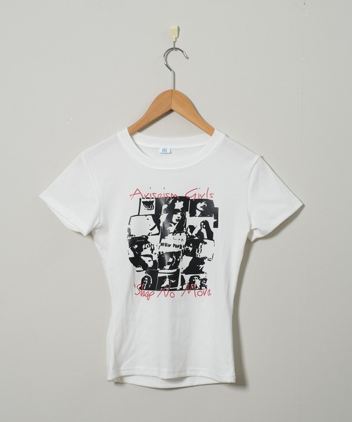 shopnikoniko(ショップニコニコ)の「プリントTシャツ 半袖 スリムTシャツ 韓国ファッション y2k モノクログラフィックデザイン Tシャツ ピチT(Tシャツ/カットソー・レディース・ブラック/ホワイト・フリー)」の6枚目の写真