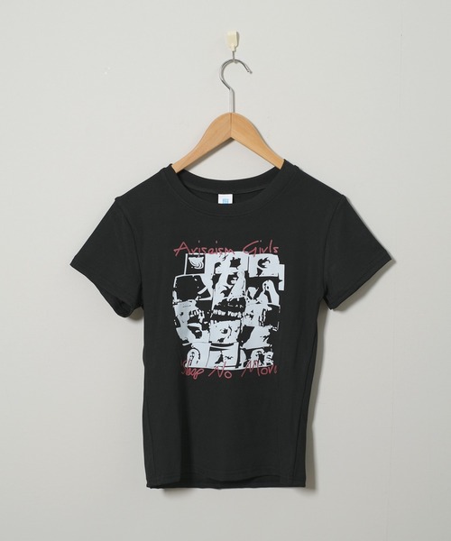 shopnikoniko(ショップニコニコ)の「プリントTシャツ 半袖 スリムTシャツ 韓国ファッション y2k モノクログラフィックデザイン Tシャツ ピチT(Tシャツ/カットソー・レディース・ブラック/ホワイト・フリー)」の7枚目の写真