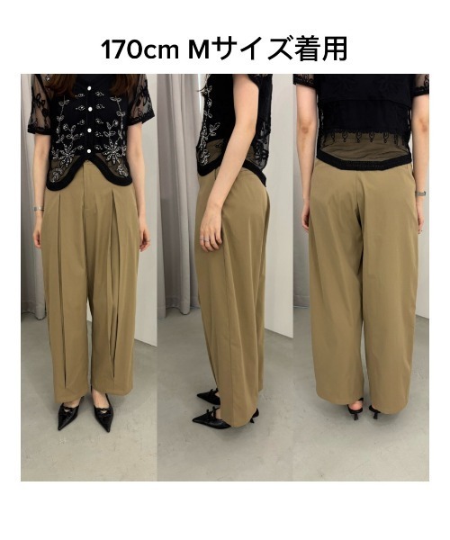 THE YOn(ザヨン)の「ボックスタックツイルワイドパンツ(カーゴパンツ・レディース・ベージュ/セージグリーン/チャコールグレー・S/M)」の17枚目の写真