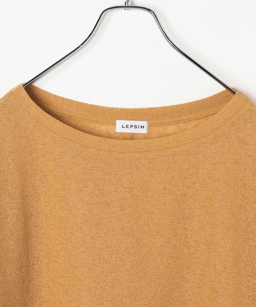 LEPSIM(レプシィム)の「メランジシアーオーバーT 668118(Tシャツ/カットソー・レディース・ブラック/キャメル/オフホワイト・FREE)」の14枚目の写真