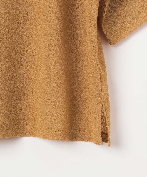 LEPSIM(レプシィム)の「メランジシアーオーバーT 668118(Tシャツ/カットソー・レディース・ブラック/キャメル/オフホワイト・FREE)」の12枚目の写真