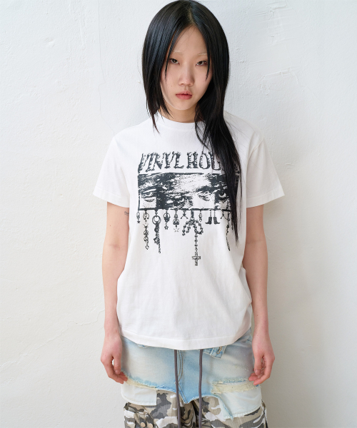 THEVINYLHOUSE(ザバイニルハウス)の「EYES DOWN TEE WHITE(Tシャツ/カットソー・メンズ・その他・SMALL/MEDIUM/LARGE)」の15枚目の写真
