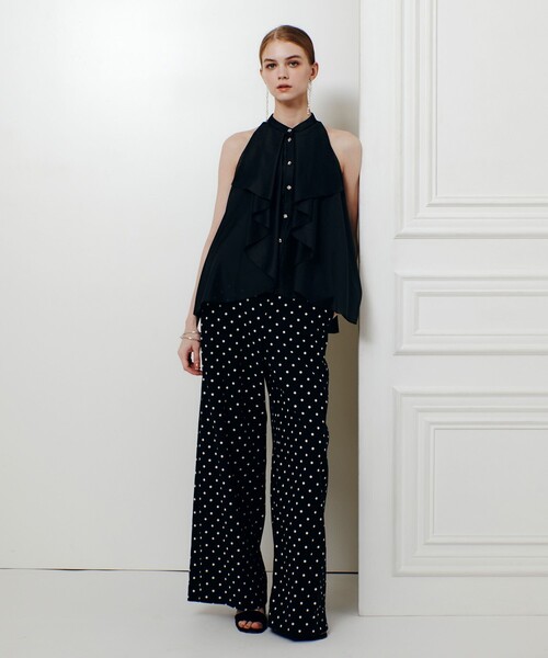 LOULOU WILLOUGHBY(ルルウィルビー)の「【LOULOU WILLOUGHBY】ラッフルレイヤーアメスリブラウス(シャツ/ブラウス・レディース・ブルーグリーン/オフホワイト/ブラック・2)」の7枚目の写真