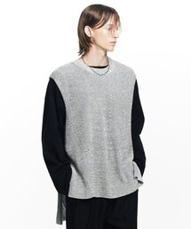 MAISON MINED（メゾンミネド）の「SIDE BUTTON KNIT VEST GREY（ベスト）」