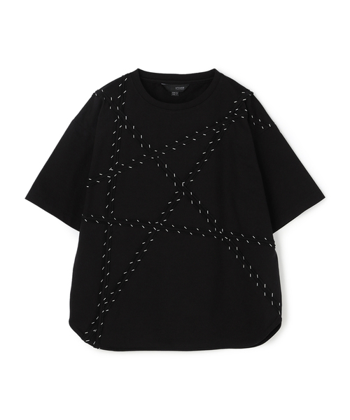 ATSURO TAYAMA（アツロウタヤマ）の「スターモチーフライン入りTシャツ（Tシャツ/カットソー・レディース・ネイビー/ブラック・M）」の11枚目の写真