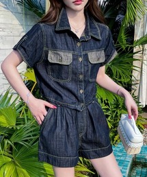 カジュアル デニムセットアップ