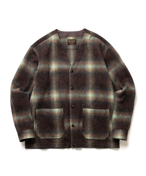 MR.OLIVE(ミスターオリーブ)の「ALPACA SHAGGY OMBRE CHECK / SHIRT CARDIGAN /M263117(シャツ/ブラウス・メンズ・ブラウン/ブラック・SMALL/LARGE/MEDIUM)」の8枚目の写真