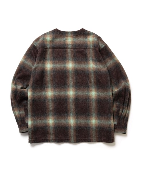 MR.OLIVE(ミスターオリーブ)の「ALPACA SHAGGY OMBRE CHECK / SHIRT CARDIGAN /M263117(シャツ/ブラウス・メンズ・ブラウン/ブラック・SMALL/LARGE/MEDIUM)」の9枚目の写真