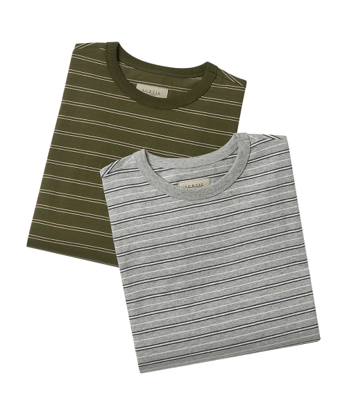 sortie(ソルティ)の「VTG Stripe T-Shirts (Khaki)(Tシャツ/カットソー・メンズ・その他・X-LARGE/LARGE/MEDIUM)」の7枚目の写真