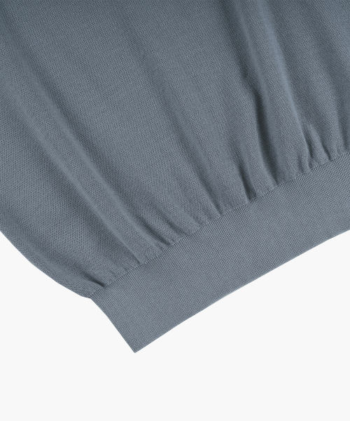 BELLIEF(ベリーフ)の「Essential Hard Twist Cotton Short Sleeve Polo Knit (Ice Blue)(ニット/セーター・メンズ・その他・LARGE/MEDIUM/X-LARGE)」の5枚目の写真