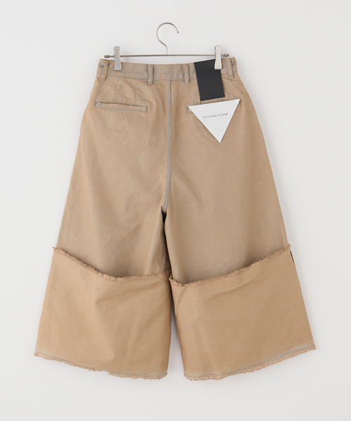 LIVINGTONE(リヴィントーン)の「【LIVINGTONE/リヴィントーン】別注DOLK4 - Flair culottes(その他パンツ・レディース・ベージュ・36/38)」の2枚目の写真