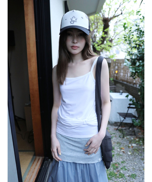 UGLY SHADOW（アグリーシャドウ）の「RIBBON SLEEVELESS(WHITE)（Tシャツ/カットソー・レディース・その他・FREE）」の2枚目の写真