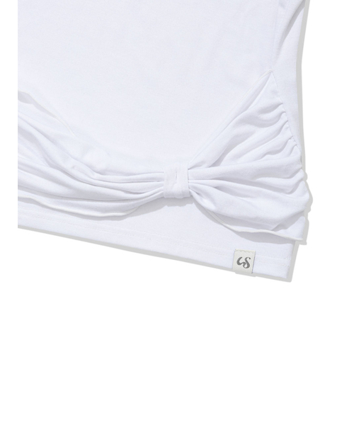 UGLY SHADOW（アグリーシャドウ）の「RIBBON SLEEVELESS(WHITE)（Tシャツ/カットソー・レディース・その他・FREE）」の5枚目の写真