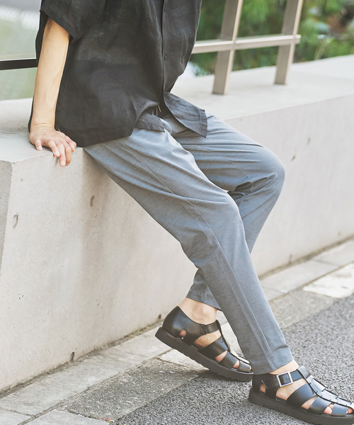 B.C STOCK(ベーセーストック)の「【吸水速乾・4WAY・防シワ・ウォッシャブル・接触冷感】スラブ TAKE IT EASY PT 2(その他パンツ・メンズ・グリーン/グレー/ブラック/チャコールグレー・SMALL/MEDIUM/LARGE/X-LARGE)」の2枚目の写真