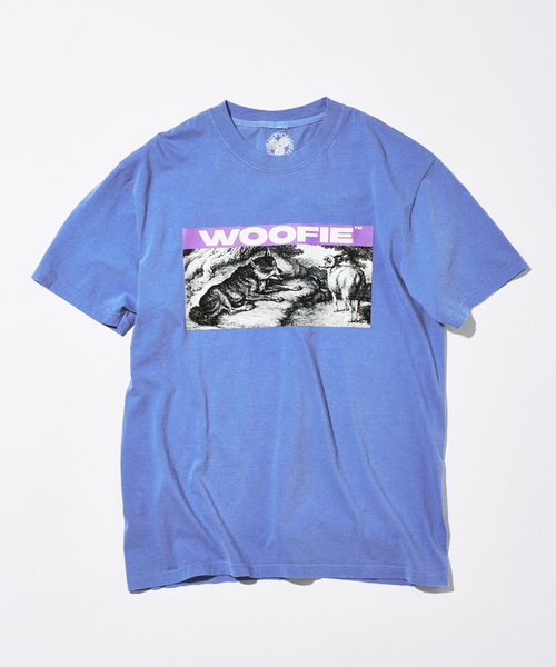 SAYHELLO(セイハロー)の「SAYHELLO / セイハロー 別注 プリント Tシャツ(Tシャツ/カットソー・メンズ・オレンジ/ホワイト/ブラック/ブルー系その他/ブラック系その他・MEDIUM/LARGE)」の4枚目の写真