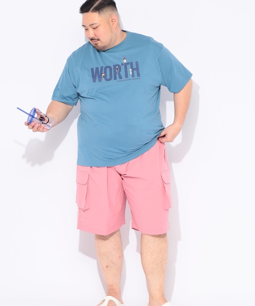 B&T CLUB(ビーティークラブ)の「Tシャツ 半袖 メンズ 大きいサイズ 刺繍×プリント クルーネック カットソー B&T CLUB (ビーアンドティークラブ)(Tシャツ/カットソー・メンズ・ブルーグレー/ホワイト・X1(3L~4L)/X2(4L~5L)/X3(6L~7L))」の11枚目の写真